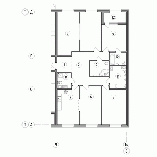 Четырёхкомнатная квартира 167.1 м²