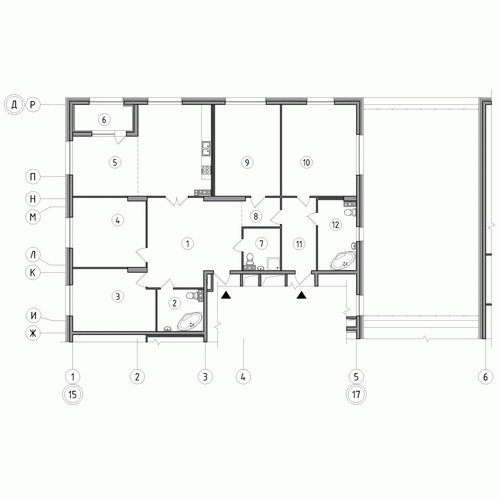 Четырёхкомнатная квартира 192.8 м²