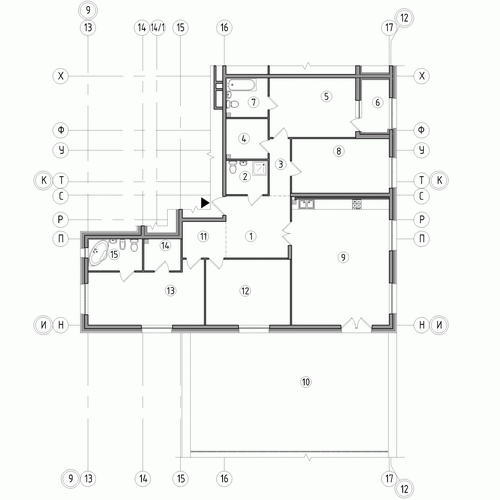 Четырёхкомнатная квартира 188.9 м²